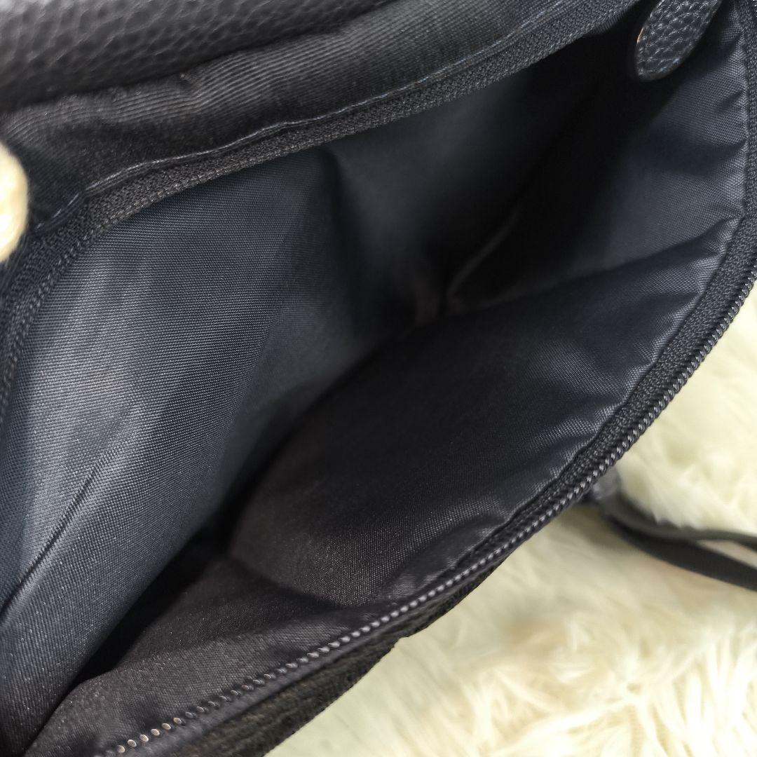 ✨極美品✨ シップス フェティア 別注 ボディバッグ レザー ポリエステル 紺色