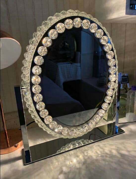 女優ミラー 人気 LED ハリウッドミラー キラキラ オーバル