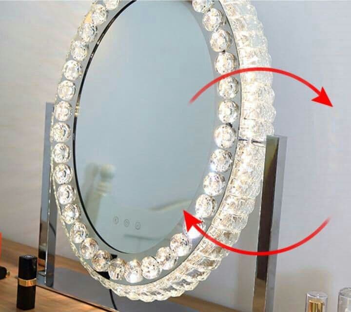 女優ミラー 人気 LED ハリウッドミラー キラキラ オーバル