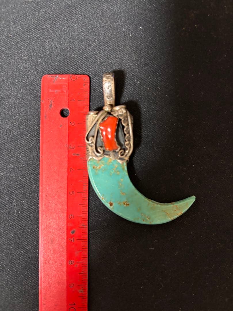 インディアンジュエリー ターコイズ コーラル 赤珊瑚 爪 クロー ナバホ