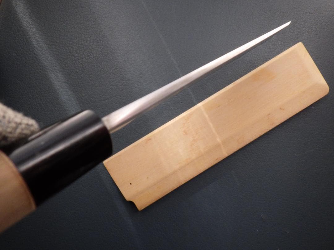 東型薄刃包丁★正義作★本水牛天然木柄★㊨手研ぎ済み・堺打刃物▲記名有▲