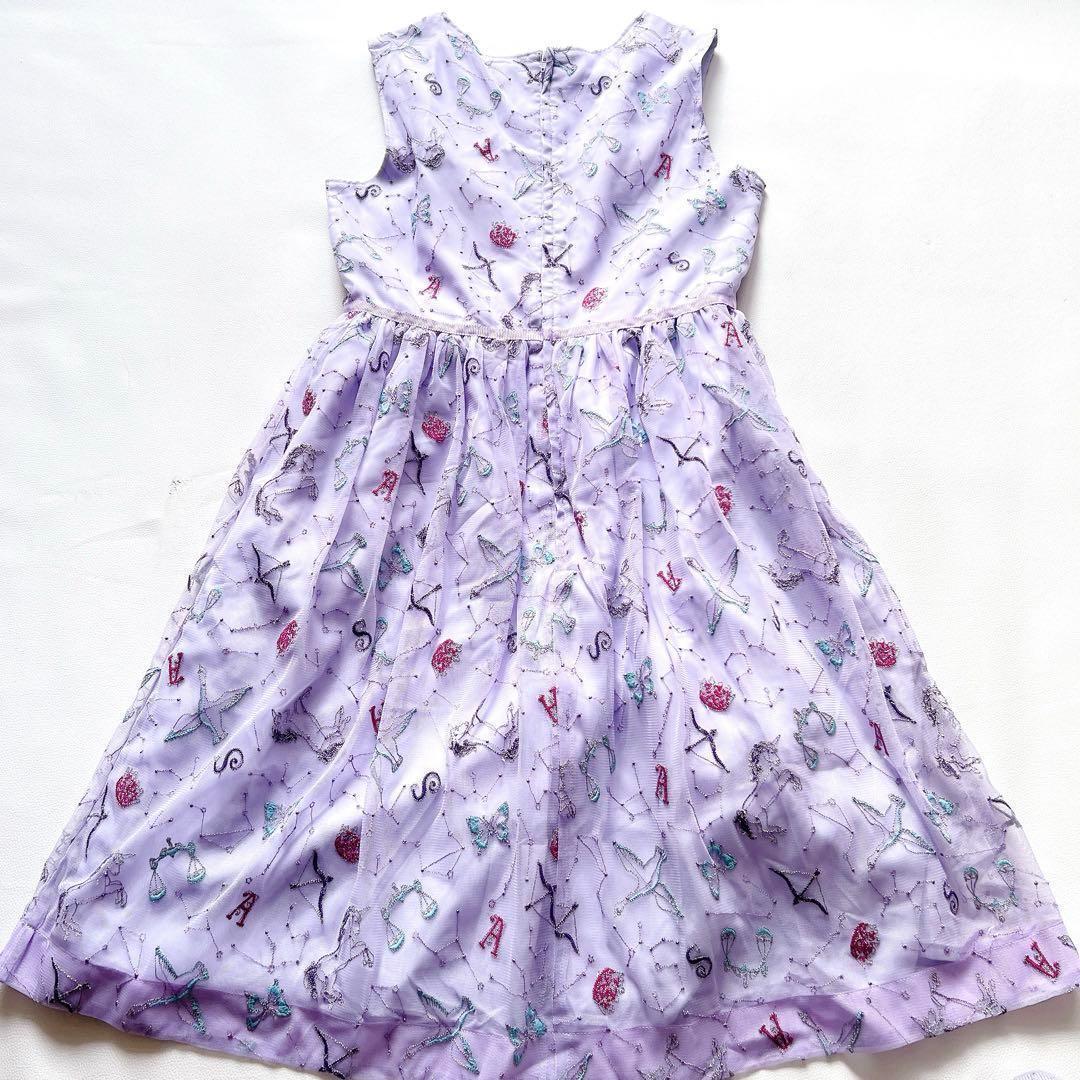 新品 アナスイ　ミニ　星座 刺繍 チュール ドレス ワンピース　豪華