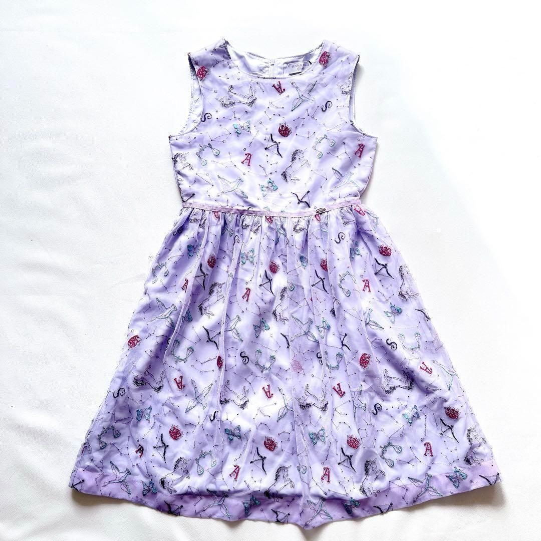 新品 アナスイ　ミニ　星座 刺繍 チュール ドレス ワンピース　豪華