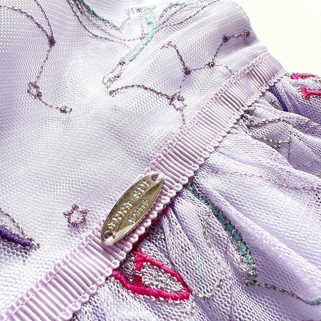 新品 アナスイ　ミニ　星座 刺繍 チュール ドレス ワンピース　豪華