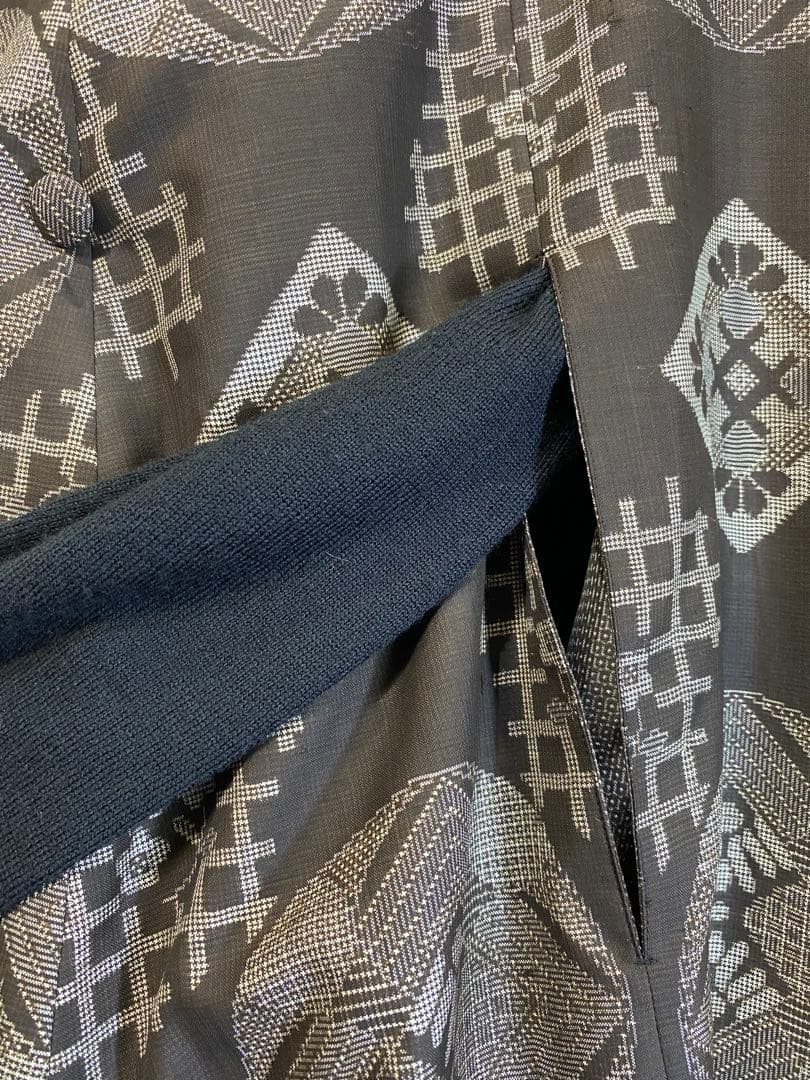 龍郷大島紬 男大島紬 リバーシブル ケープコート