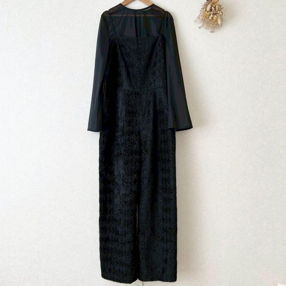 タグ付 定価6.7万 ICB 25SS ダイヤカットジャカードオールインワン 黒