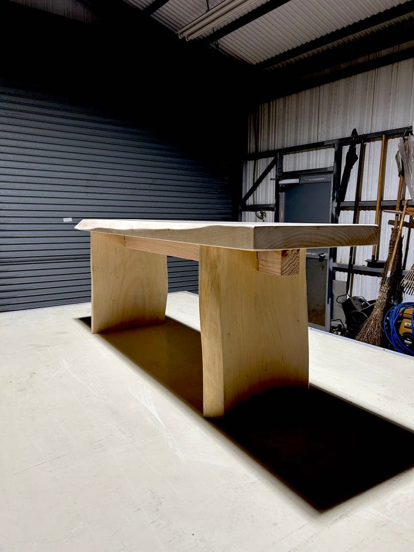 一枚板　イチョウ銀杏ダイニングベンチベンチ　ダイニングテーブルリビング家具長椅子