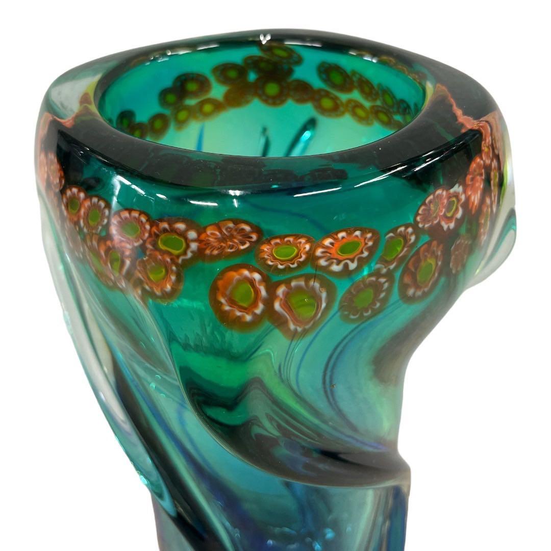 最終値下げ　ビンテージ　フラワー　ベース　花瓶　お花　生花　ガラス　古物　レア