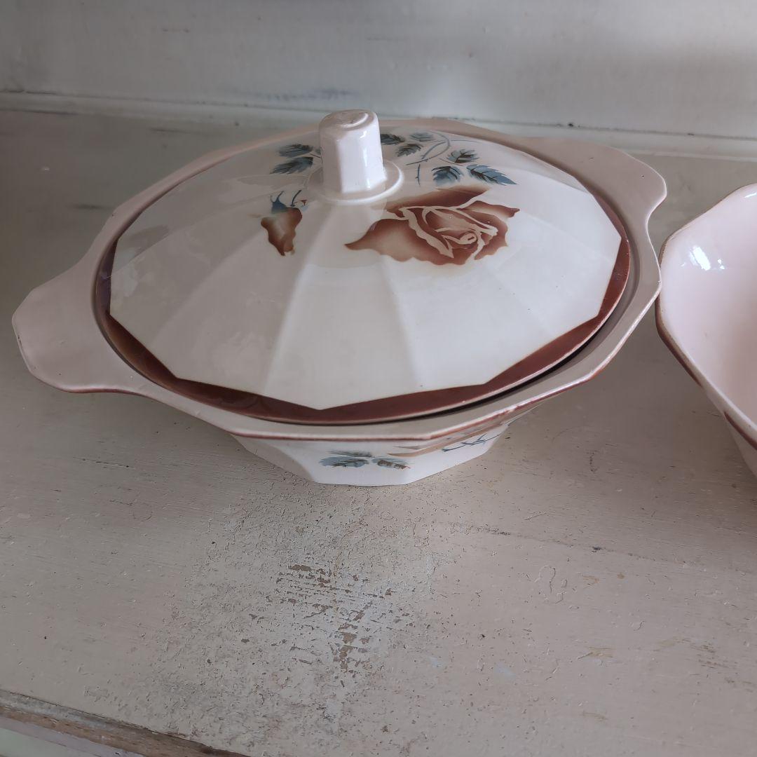 フランスアンティーク　ボウルなべ２セット　サルグミンヌ　ディゴワン