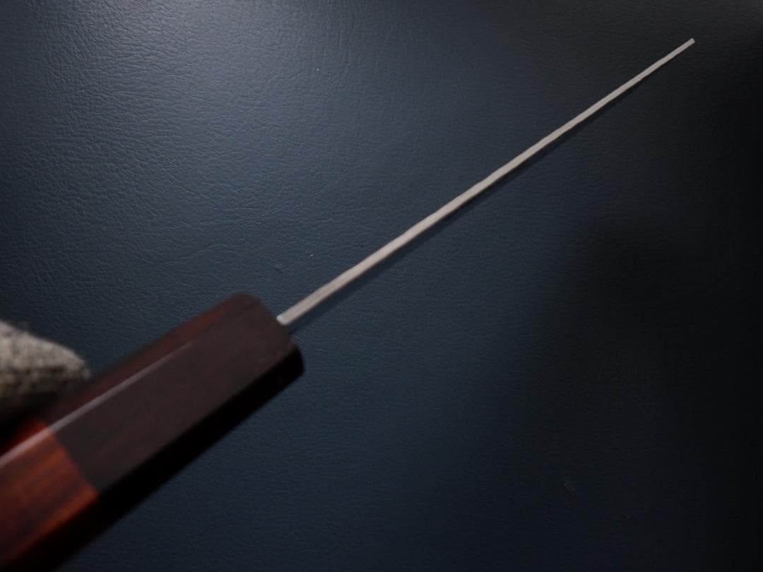 土佐打槌目鍛造★コバルト菜切り包丁★高級紅壇八角柄★