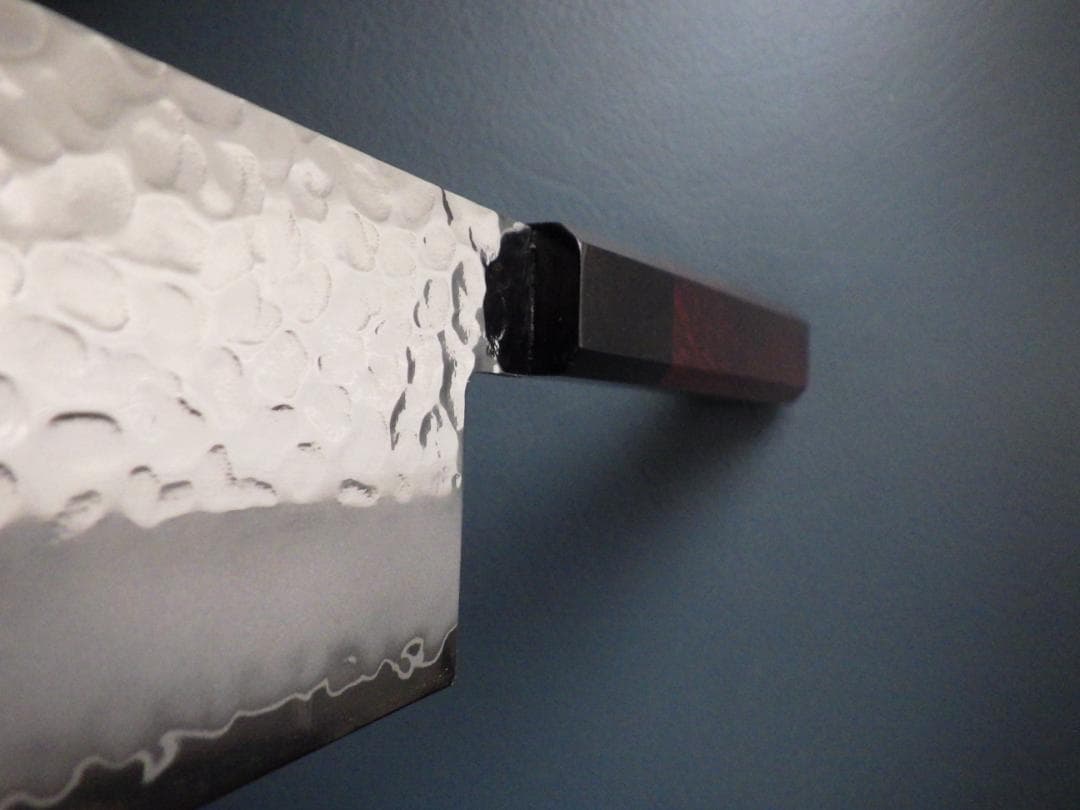 土佐打槌目鍛造★コバルト菜切り包丁★高級紅壇八角柄★