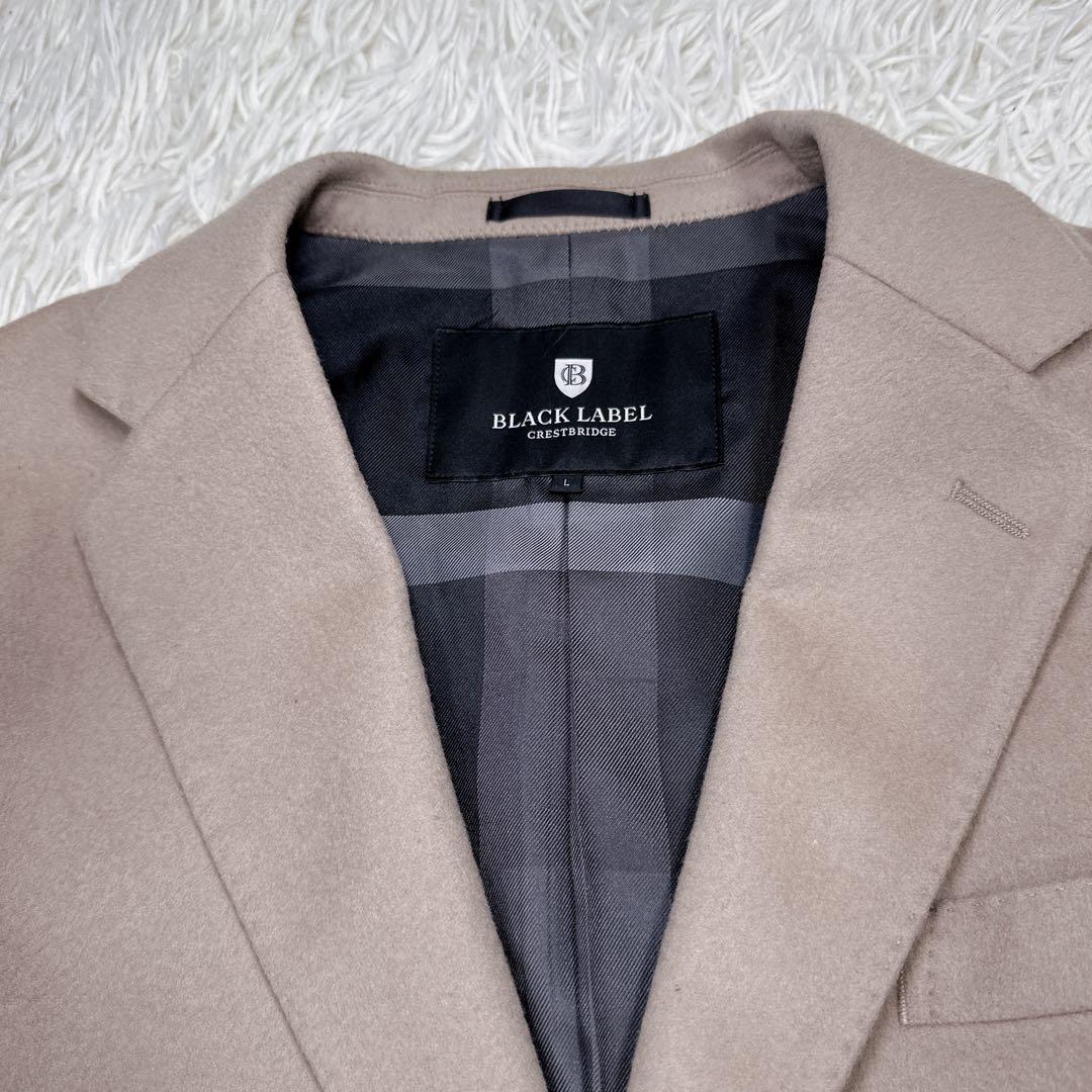 BLACKLABEL CRESTBRIDGEカシミア混チェスターコートLベージュ