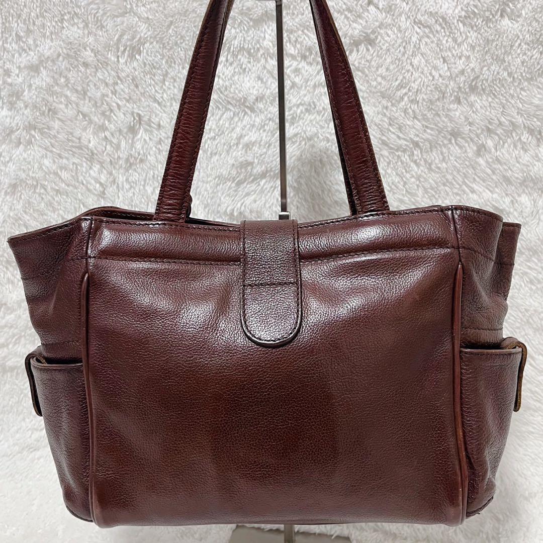 希少✨IL BISONTE 本革 トートバッグ ターンロック ブラウン 南京錠付