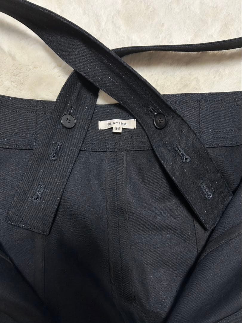 【完売品】BLAMINK/ブラミンク/ブラックデニムオールインワン/size36