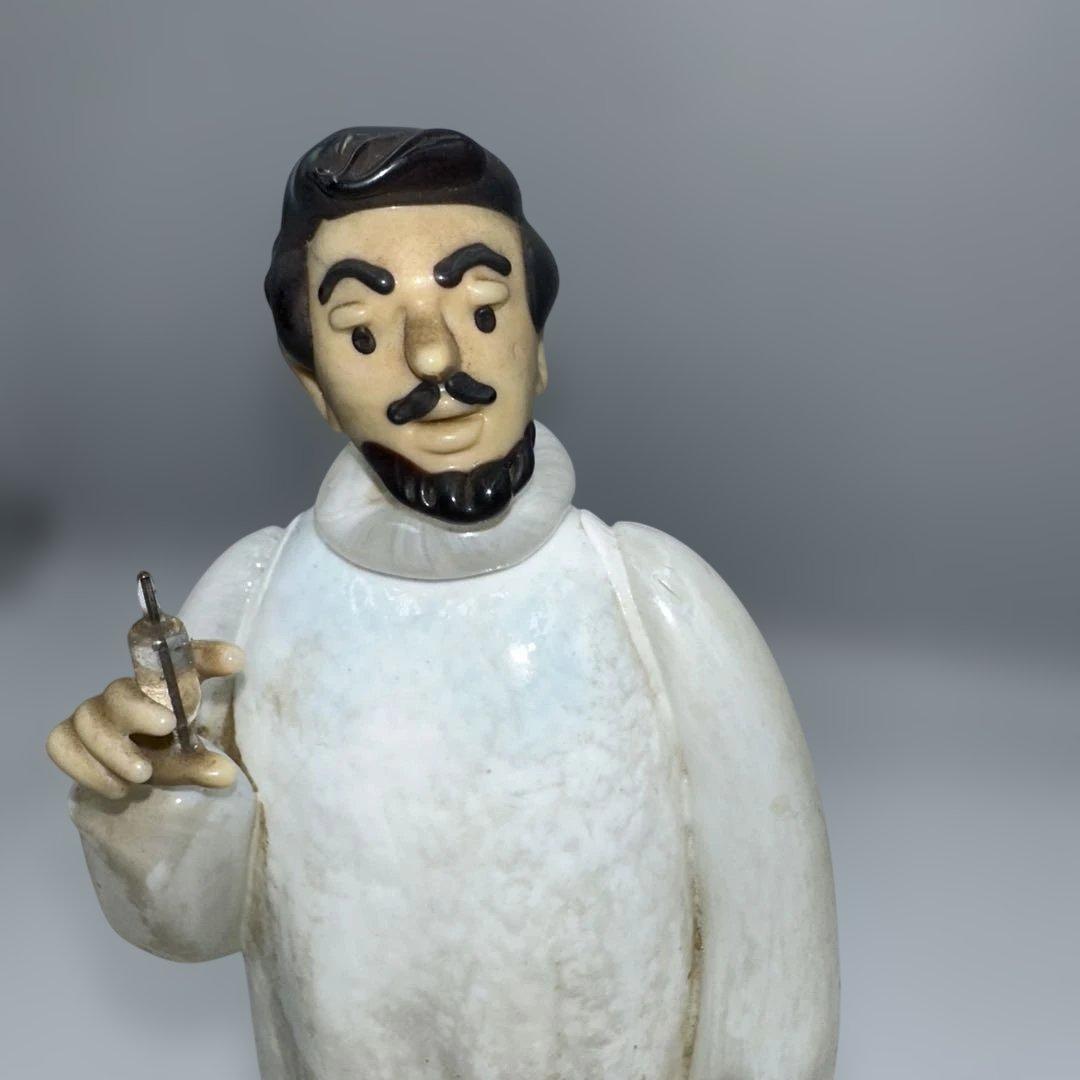 ボヘミアンガラス　ドクター陶器人形　チェコ製　高さ約22㎝