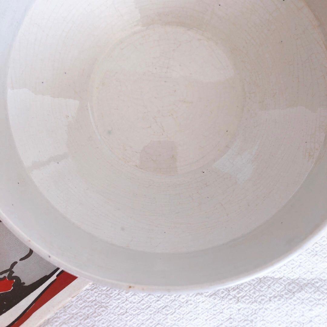 リュネビル バスク柄スーピエール　トリコロールカラー　フランスアンティーク食器