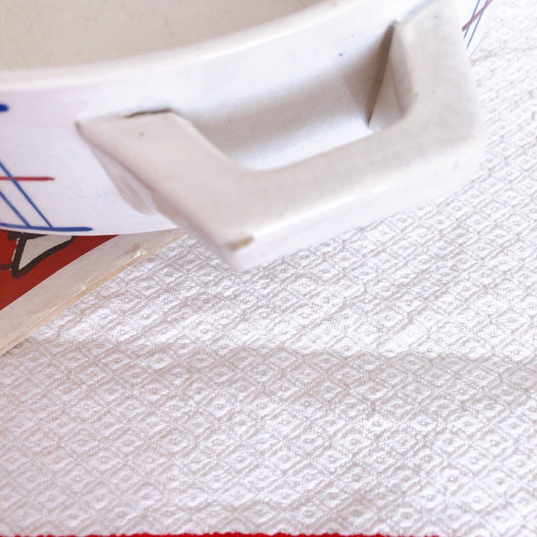 リュネビル バスク柄スーピエール　トリコロールカラー　フランスアンティーク食器