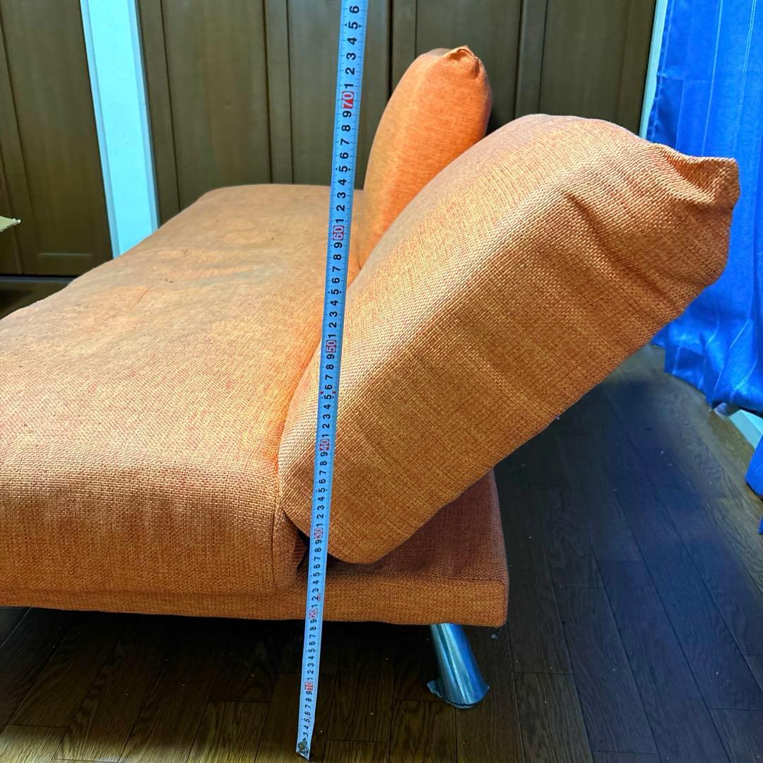 【直接取引】ソファベッドオレンジ、定価¥35,800