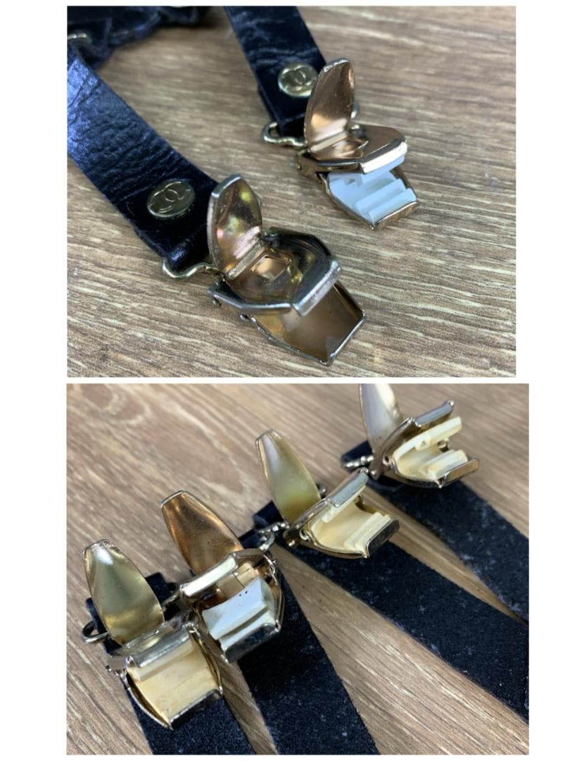 A .　CHANEL　シャネル　サスペンダー　オールドファッション　希少品