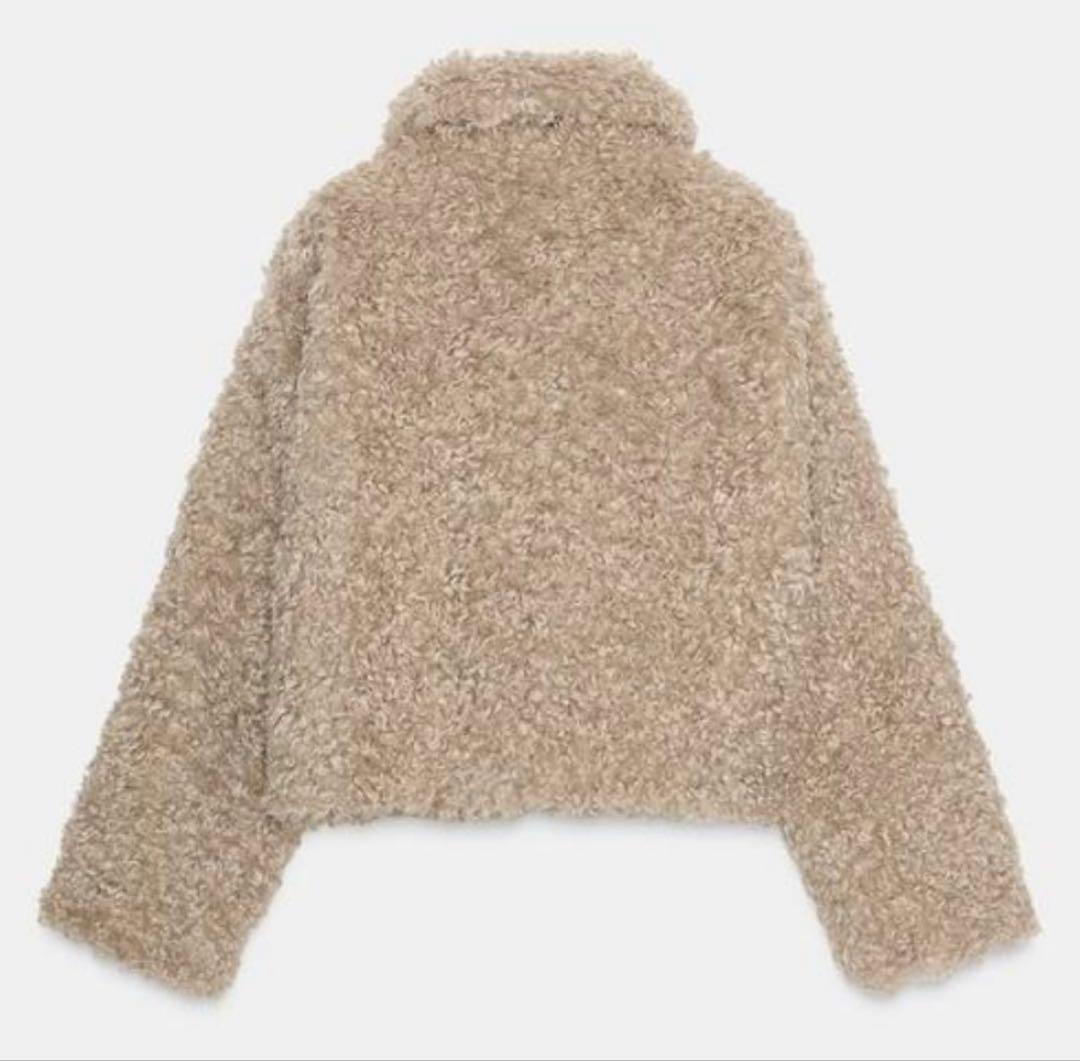 新品 ZARA トグルボタン フェイクファージャケット　XS