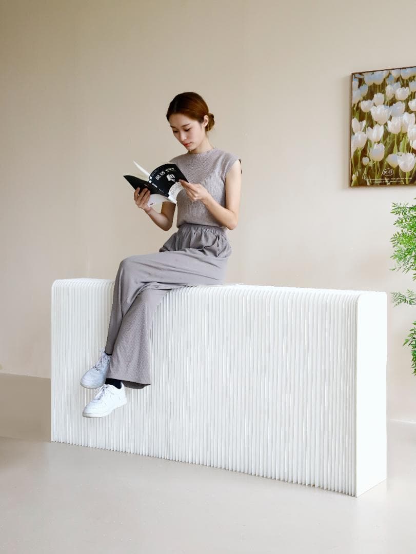 ディスプレイラック 展示台 陳列台 組立不要 折りたたみ長さ2-3ｍ高さ118㎝