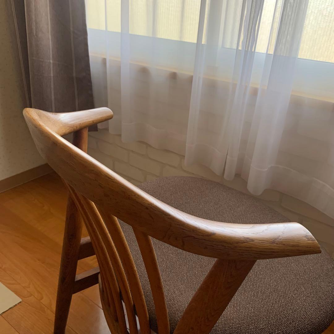 木製アーチ型チェア ブラウン
