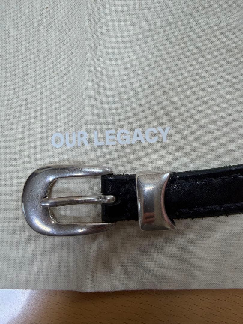 OUR LEGACY 2cm belt サイズ80 black