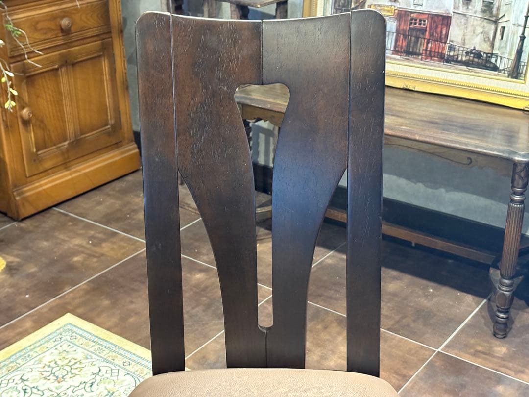 ③karimoku カリモク ダイニングチェア リビングチェア 合皮レザー YN