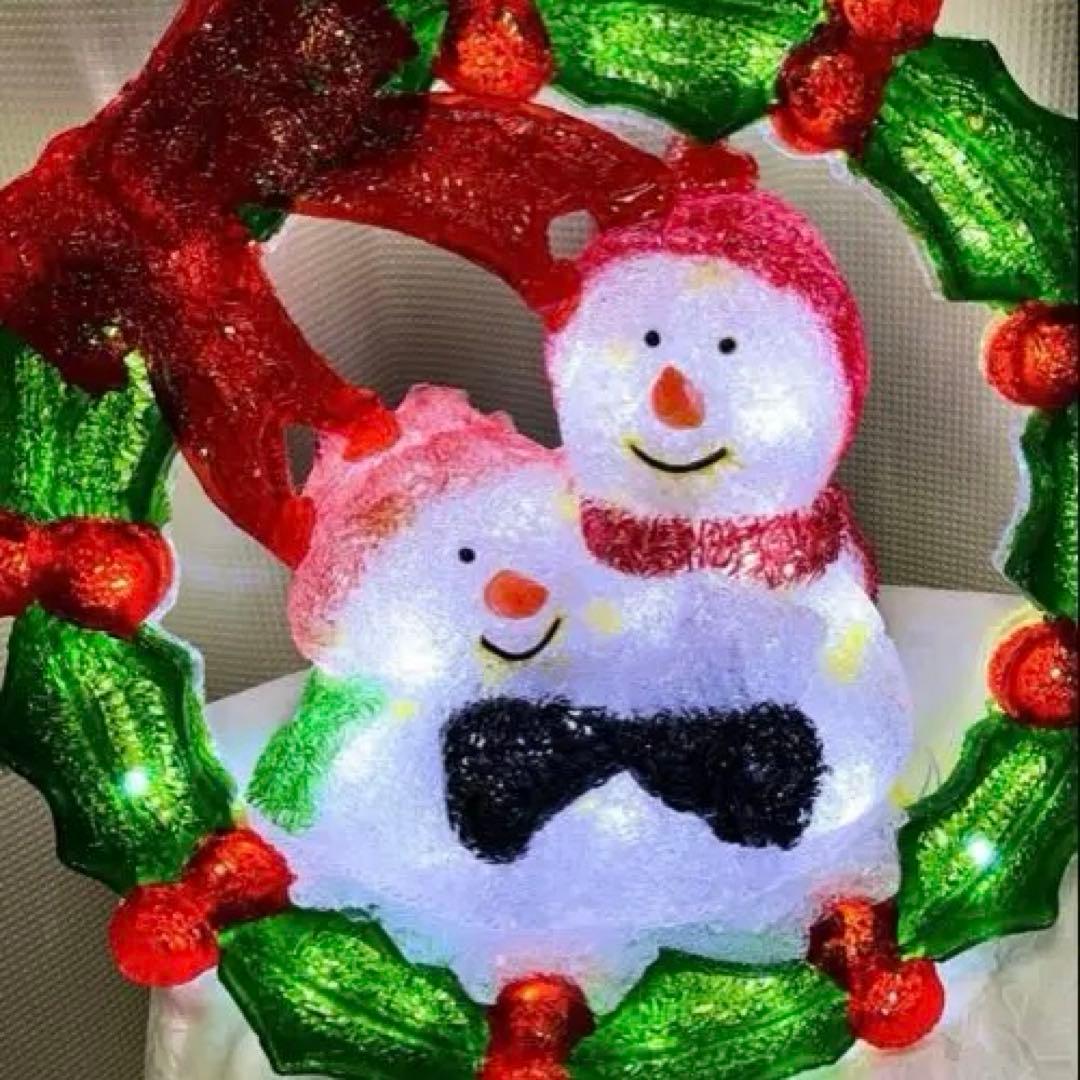 ‼️値下げ　LED ブリリアントモチーフ スノーマンリース