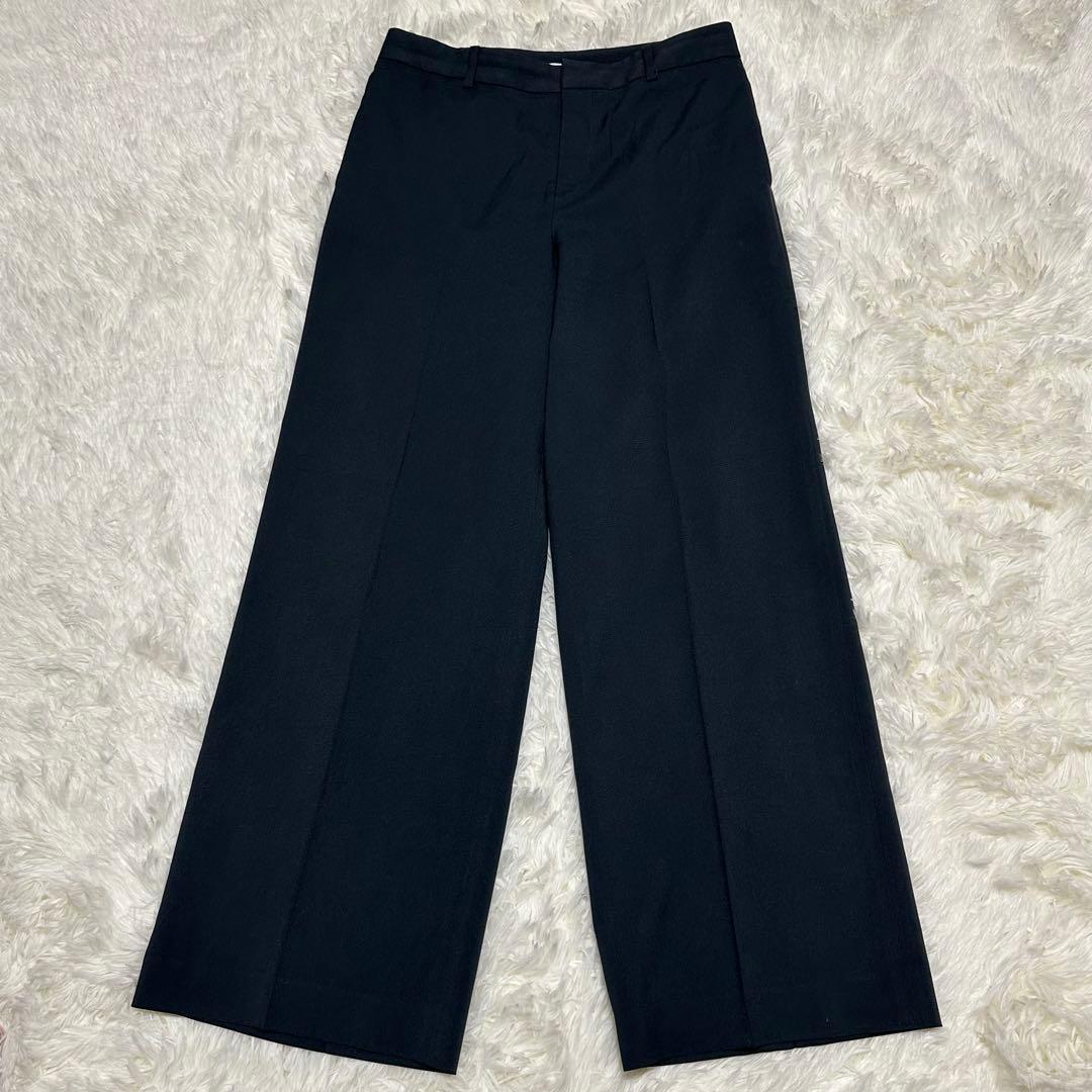 ボールジィ セットアップ ノーカラージャケット ワイドパンツ 38サイズ 紺