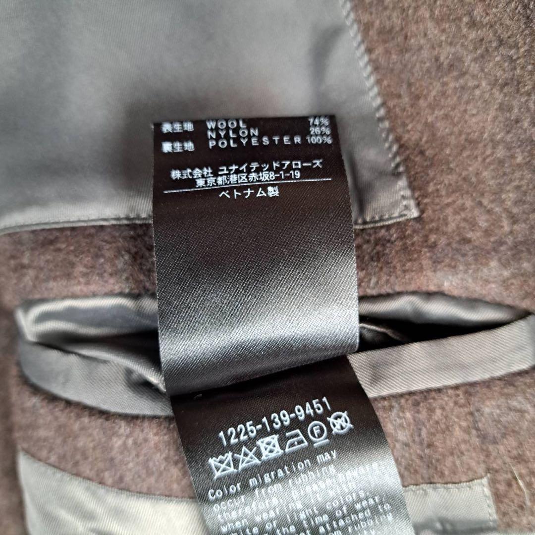 未使用級　希少サイズ　ユナイテッドアローズ　チェスターコート　ブラウン