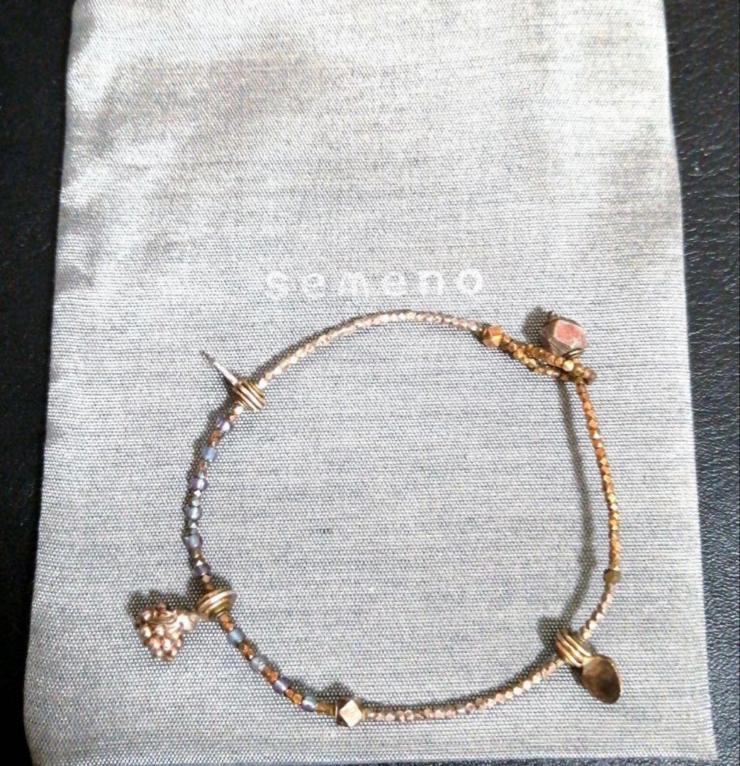 semeno セメノ ビーズチャーム ブレスレット シルバービーズ