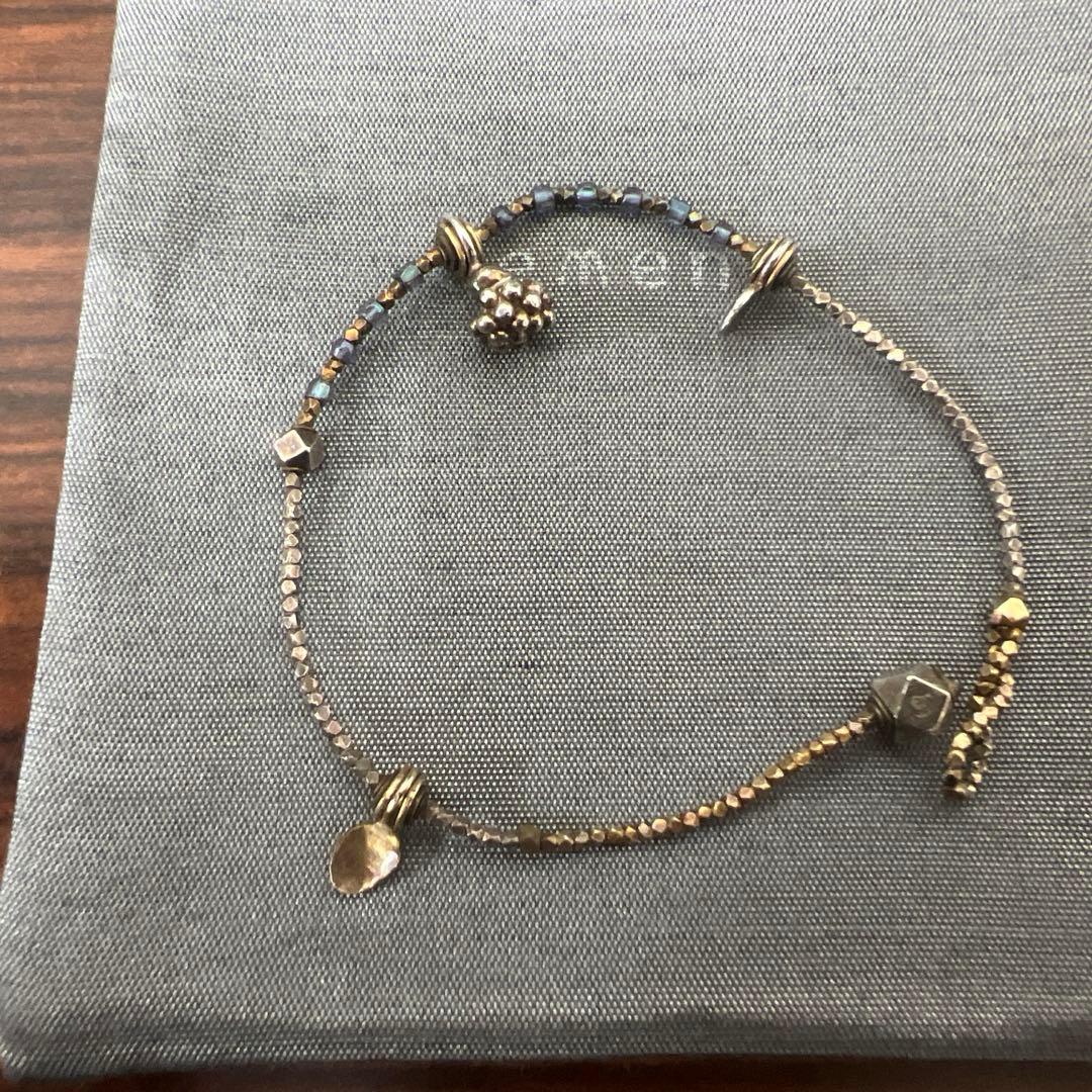 semeno セメノ ビーズチャーム ブレスレット シルバービーズ