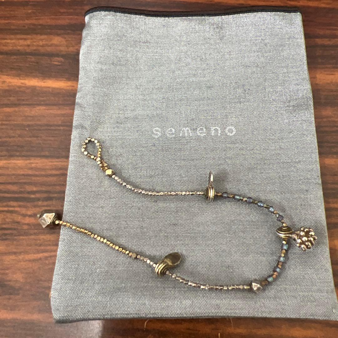 semeno セメノ ビーズチャーム ブレスレット シルバービーズ