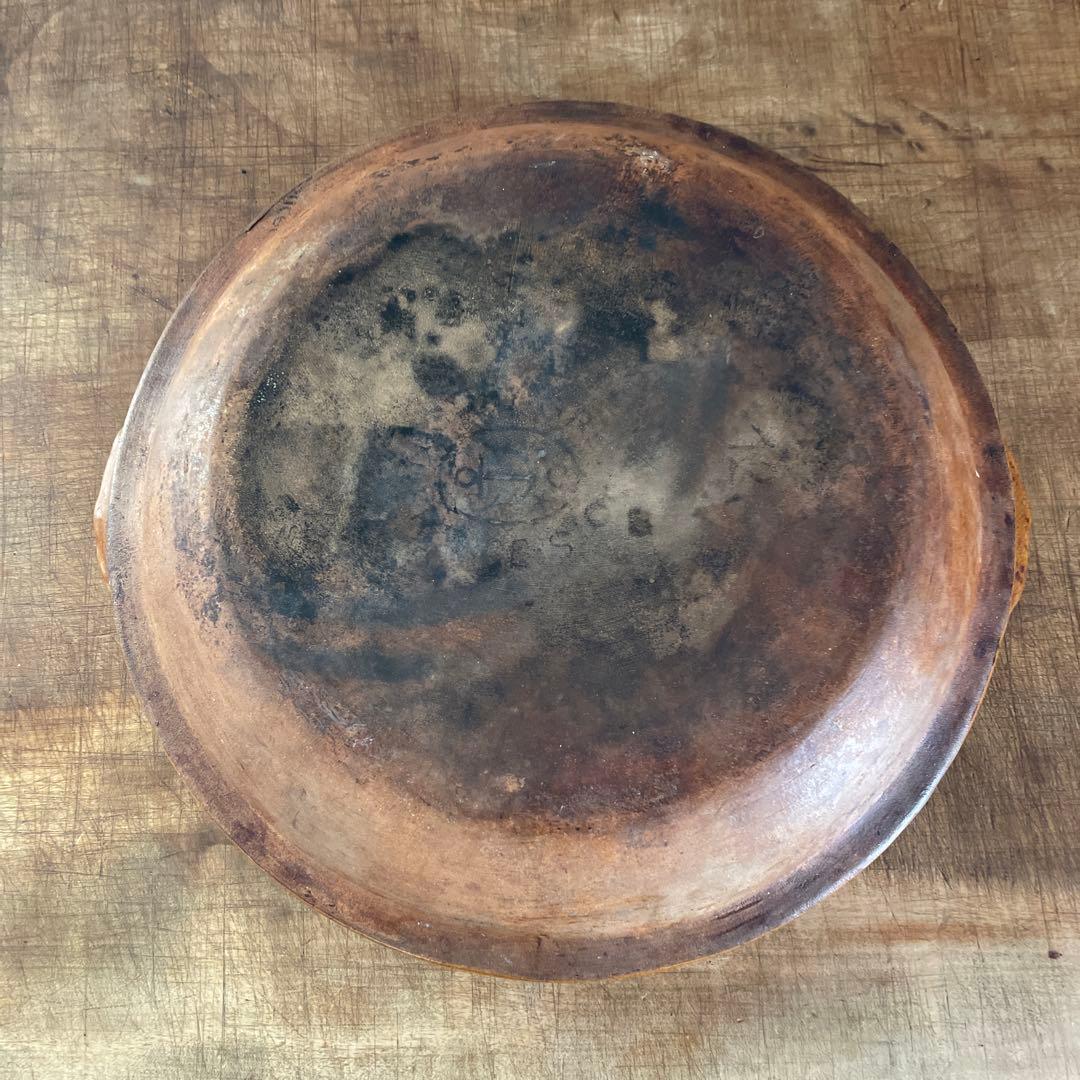 フランスアンティーク　テラコッタオーブン皿