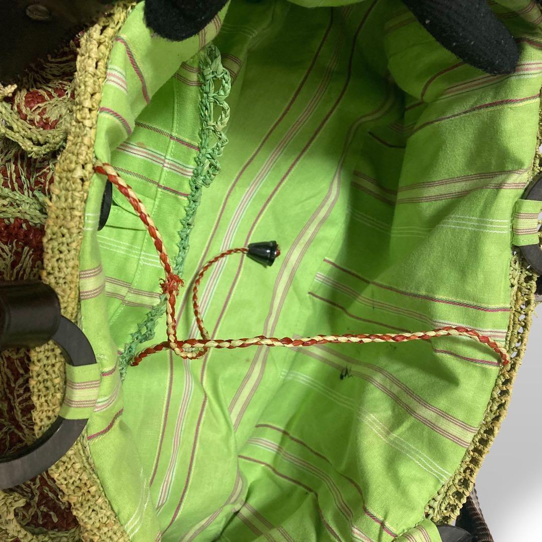 【ヴィンテージ】激レア　入手困難品　ジャマンピュエッシュ　ラフィアバッグ編み込み