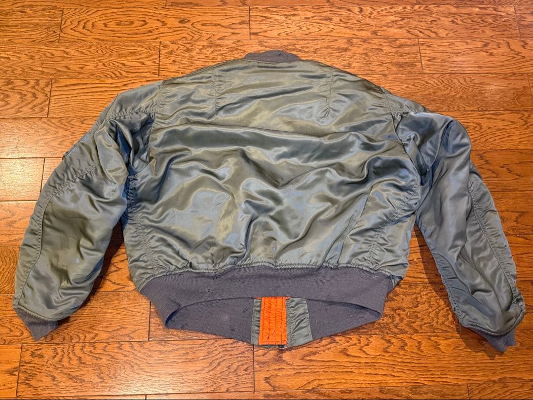 ★レア！ALPHA社製 縦ステッチ70s Eタイプ MA-1 希少サイズX-L！