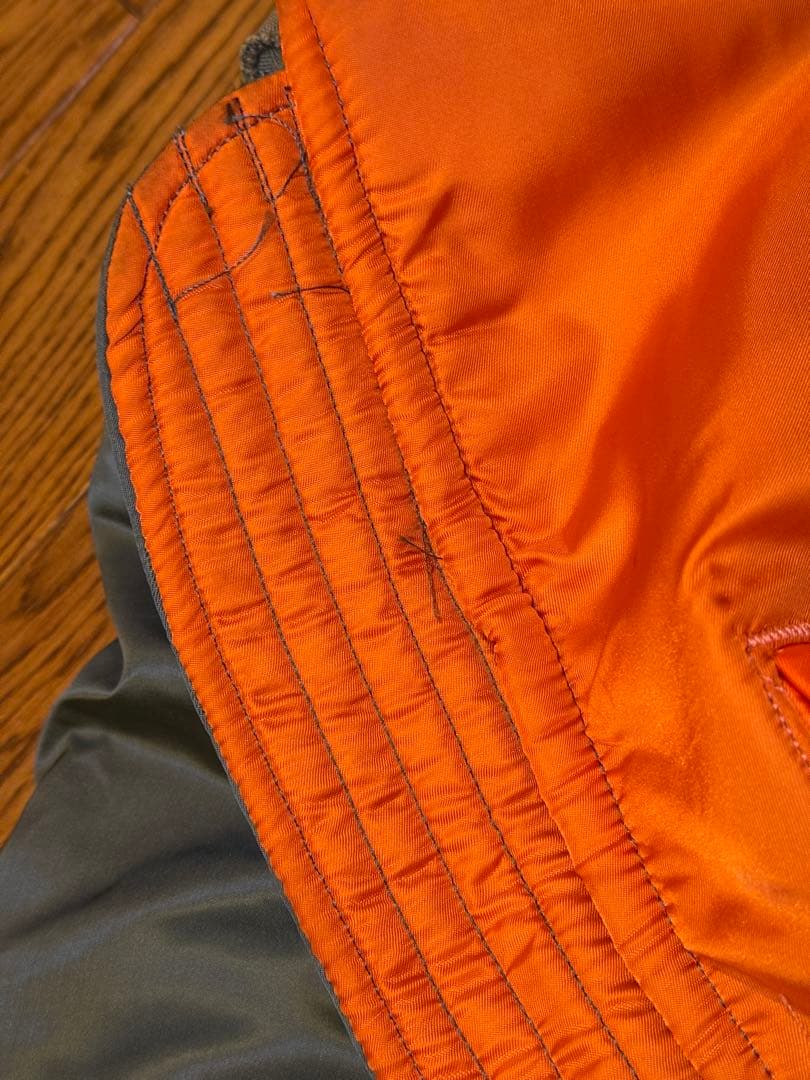 ★レア！ALPHA社製 縦ステッチ70s Eタイプ MA-1 希少サイズX-L！