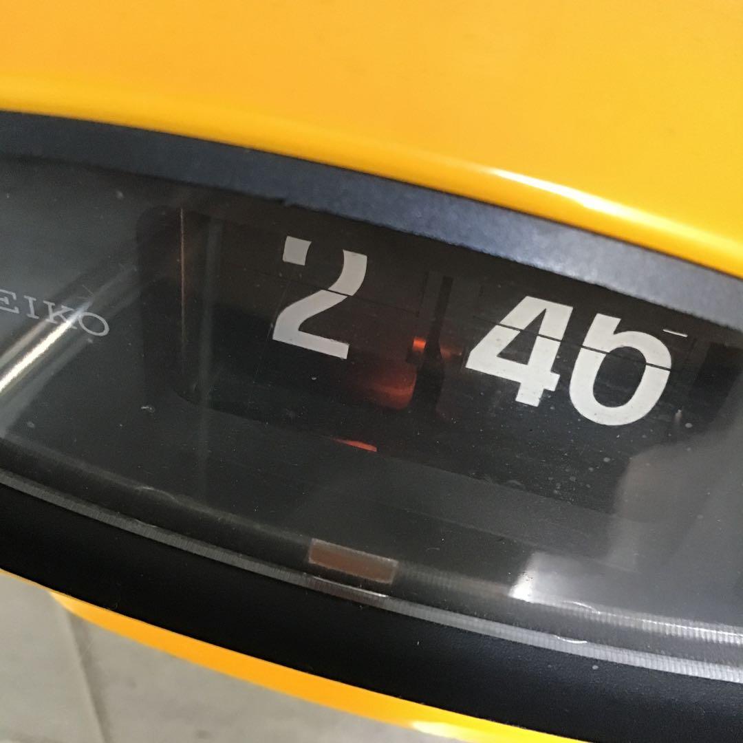 セイコー社 パタパタ時計 オーバルデザイン 昭和レトロ スペースエイジ