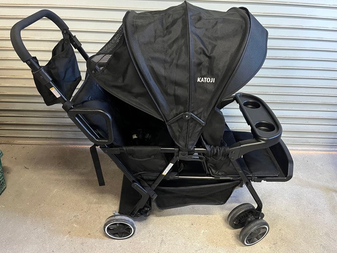 ☆カトージ 二人乗りベビーカー 二人でゴー（ブラック）