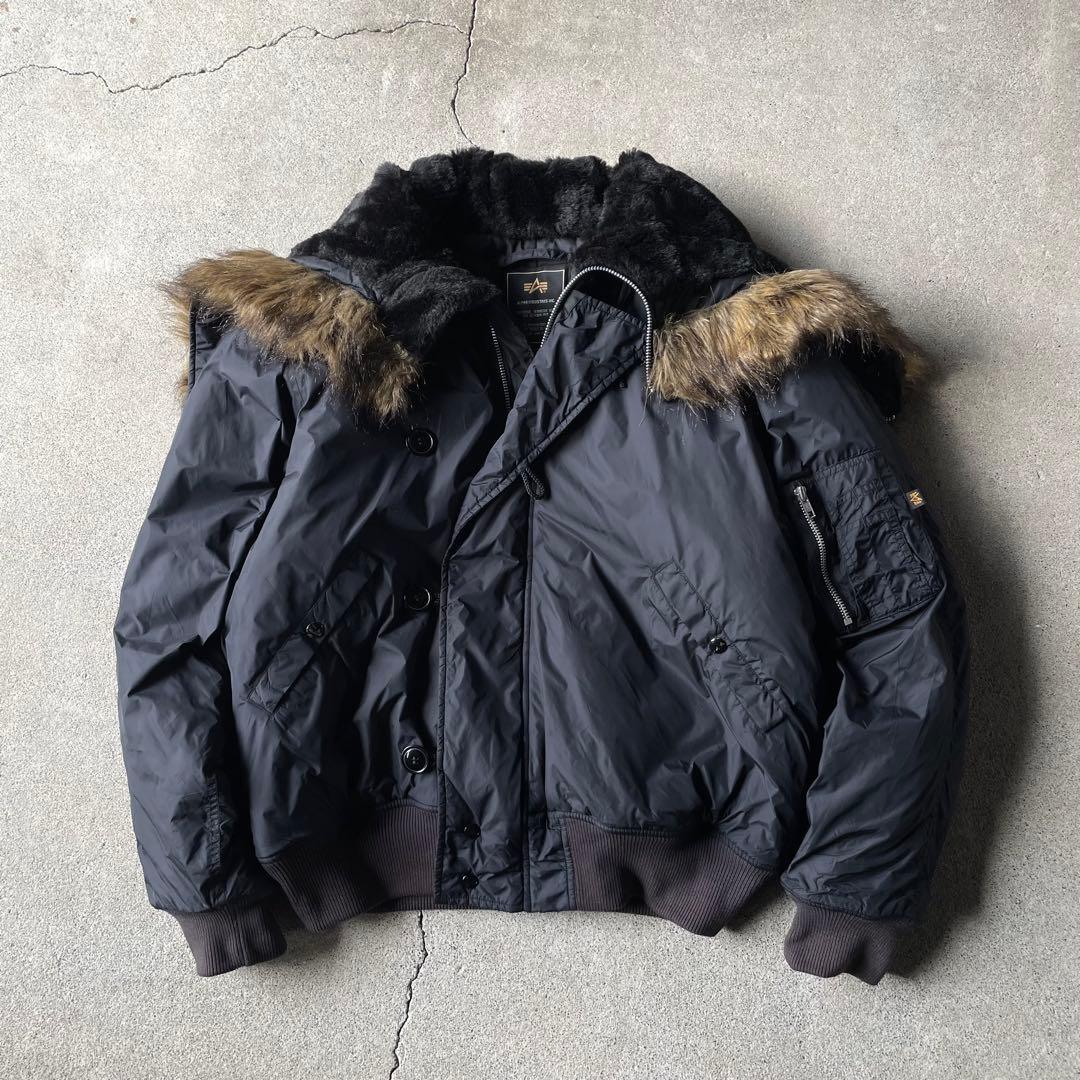 ALPHA アルファ N-2B フライトジャケット ブラック n2b XL