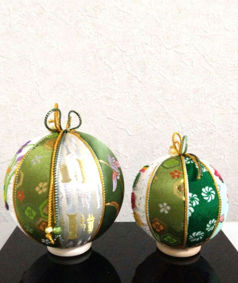 手毬 手鞠 刺繍 端午の節句 No40 兜 菖蒲＆鯉のぼり 桃太郎 2個set