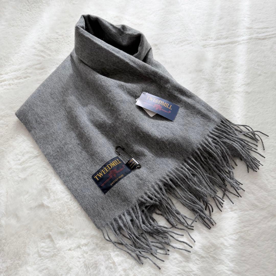 新品✨TWEEDMILL大判ストール　ウール　グレー70x190cm　イギリス製