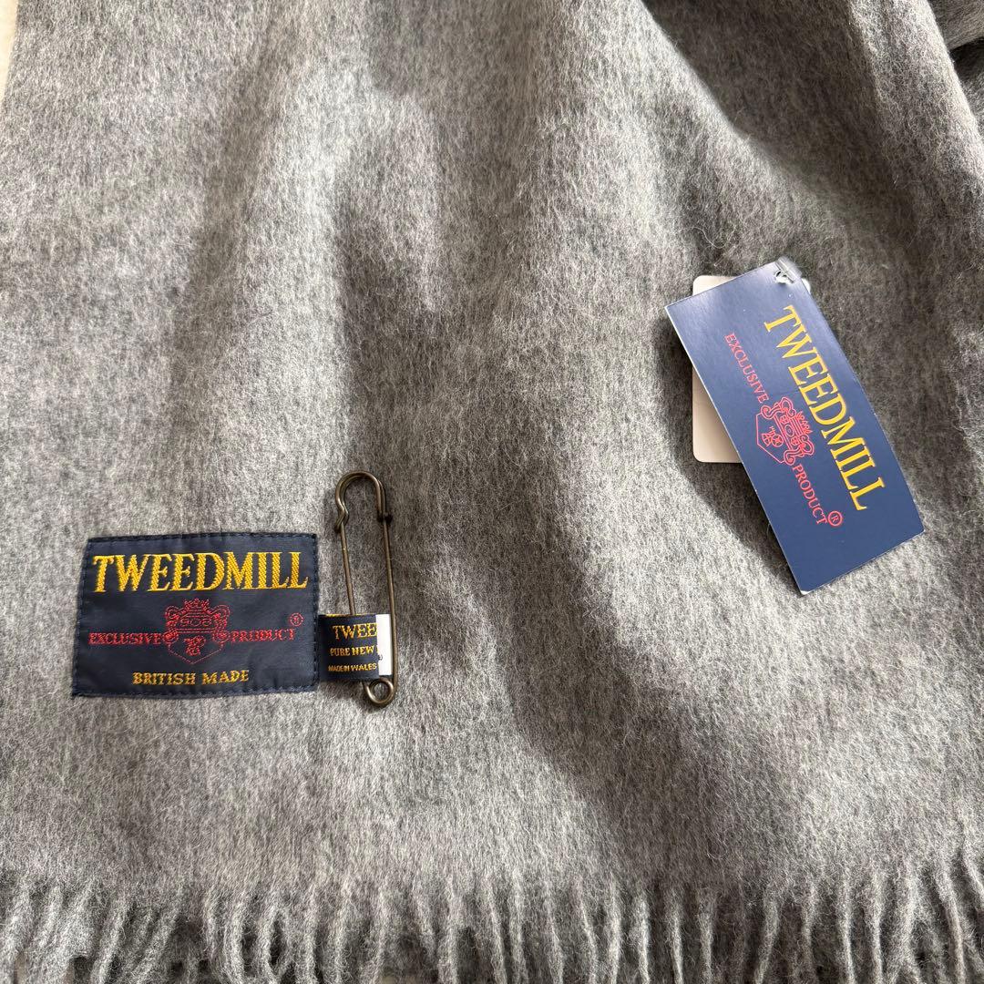 新品✨TWEEDMILL大判ストール　ウール　グレー70x190cm　イギリス製