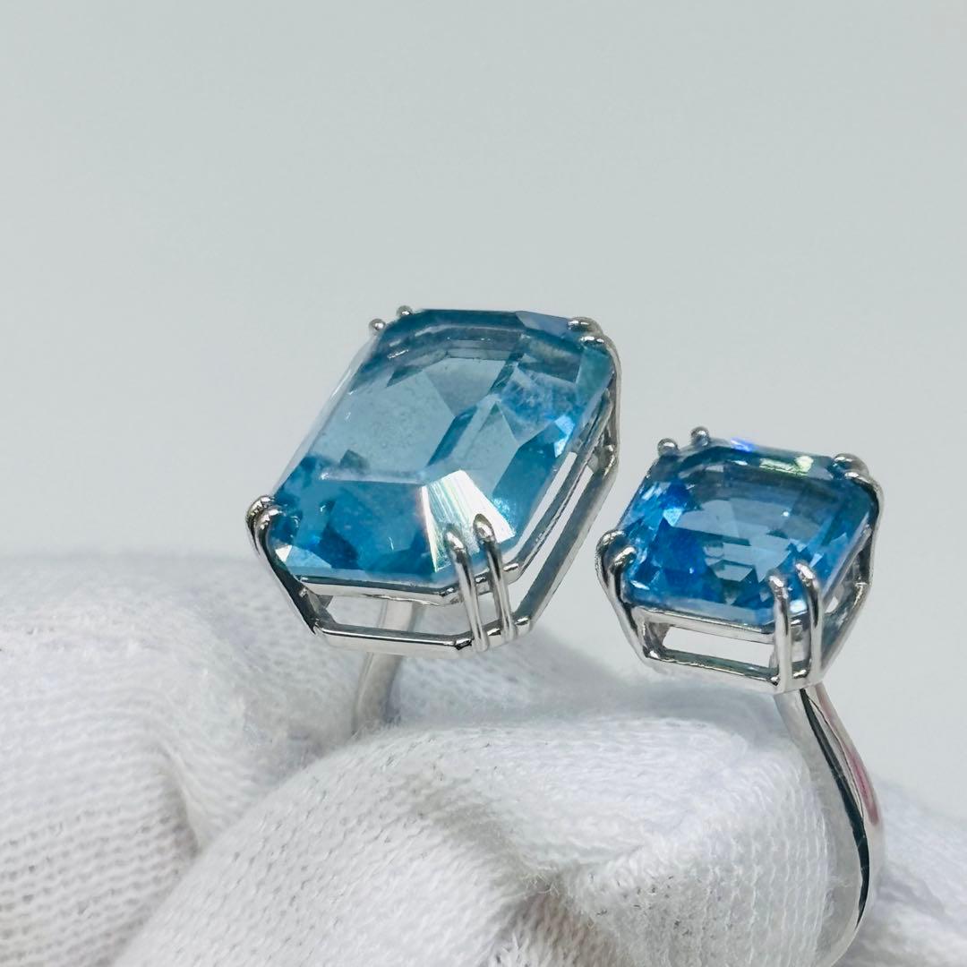 f*ｖ様 スワロフスキー Millenia オープンリング オクタゴンカット ブ