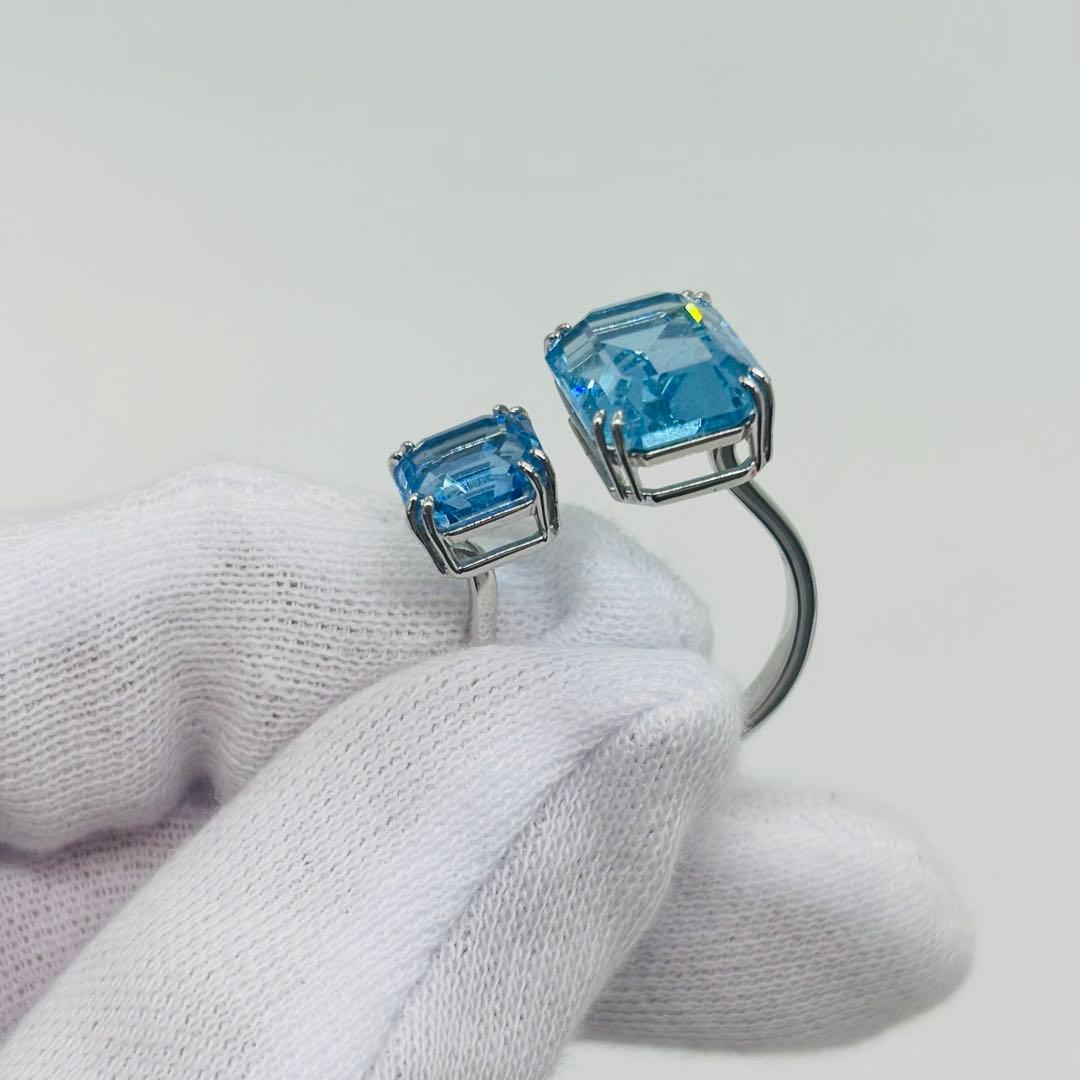 f*ｖ様 スワロフスキー Millenia オープンリング オクタゴンカット ブ