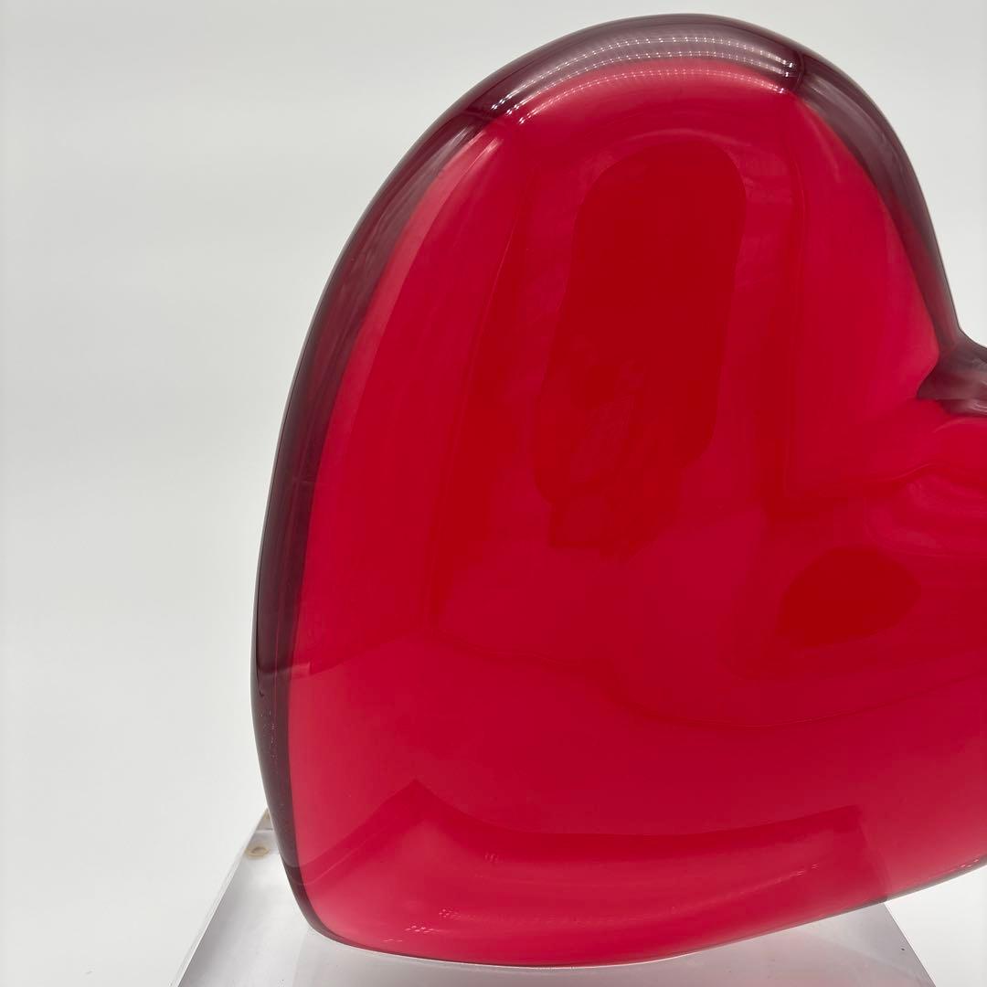 赤ハート型アクリル置物Shlomi Haziza PAULE 　高さ３０cm