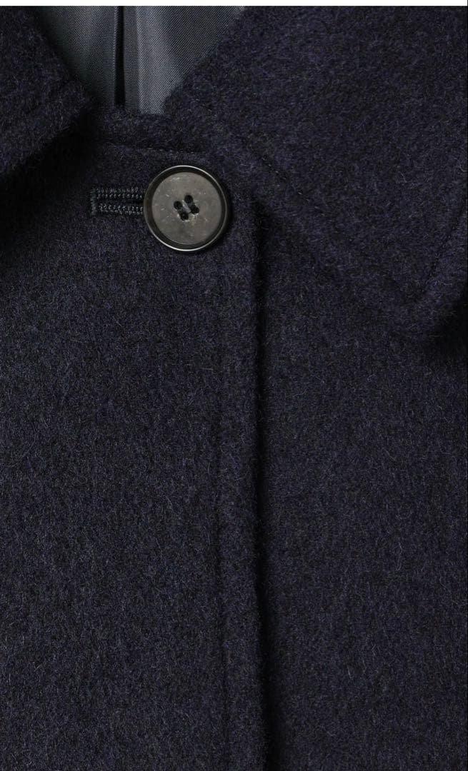 ウール混バルマカーンコート　ロングコート　ミズイロインド