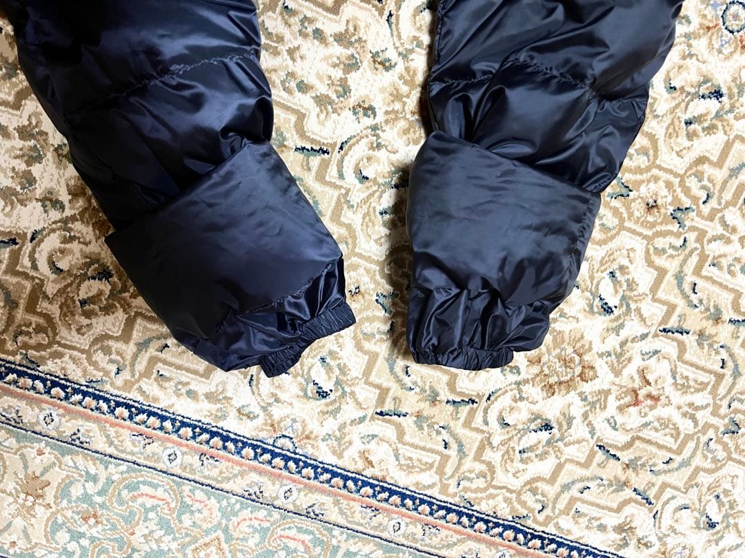 23区 フード付きロングダウンジャケット 44 ネイビー