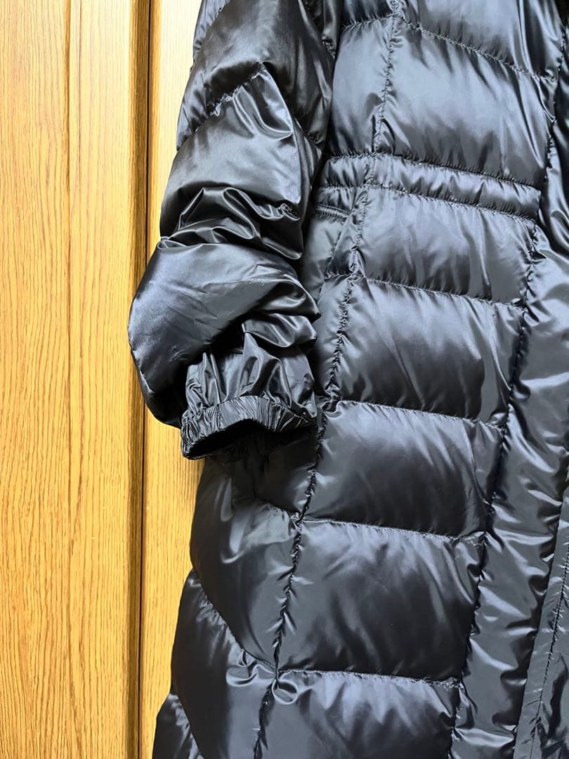 23区 フード付きロングダウンジャケット 44 ネイビー